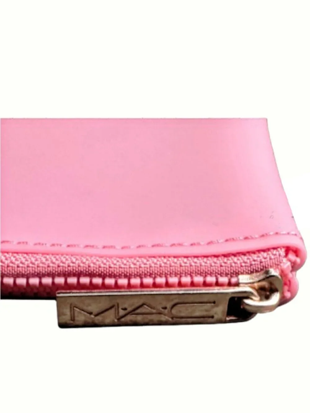 MAC Pink Cosmetic Bag – NWOT Rubberized Makeup Pouch Travel Case